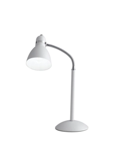 Lume 'people' in metallo bianco con diffusore orientabile, h 52 cm